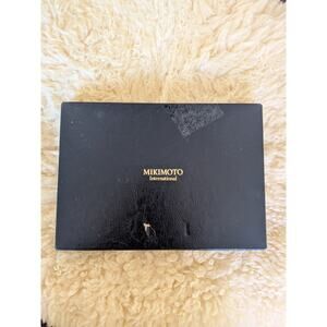 Mikimoto Set Of 4 Desert Forks Silver Plated Ribbon Pearl